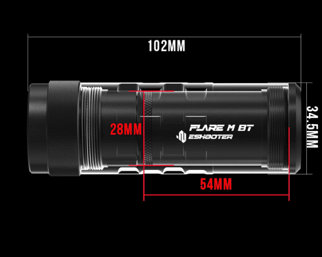 E-Shooter Suppressor & Tracer Housing for Flare M Type B (C201) - New Airsoft Products - view 5
