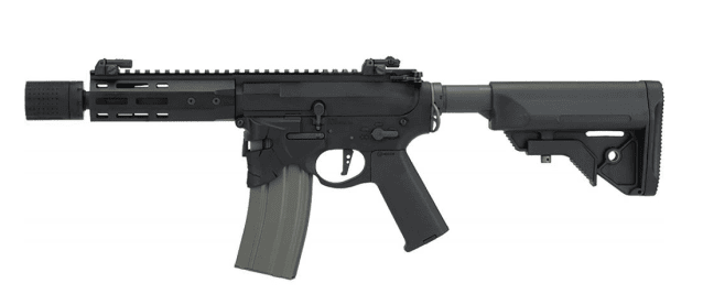 Ares x Sharps Bros M4 Octarms M-Lok Rail with Over Throw Lower Receiver Short Black - Ares Airsoft