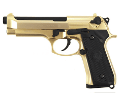 WE M92 Gas Blow Back Pistol Full Metal  Gold