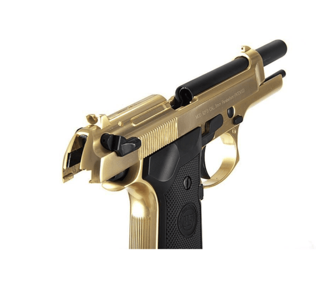 WE M92 Gas Blow Back Pistol Full Metal  Gold - All Airsoft Gas Pistols - view 4