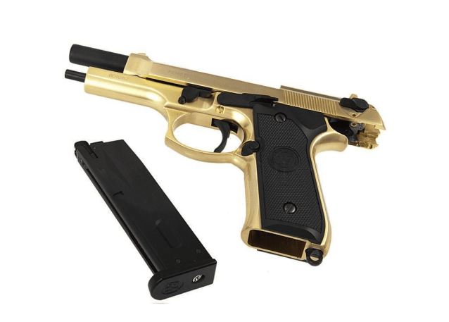 WE M92 Gas Blow Back Pistol Full Metal  Gold - All Airsoft Gas Pistols - view 2