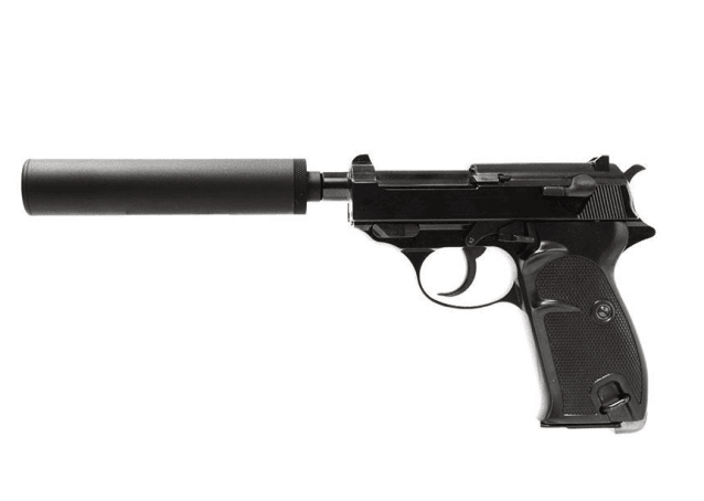 WE P38 Compact Gas Blow Back Pistol With Supressor - All Airsoft Gas Pistols - view 5