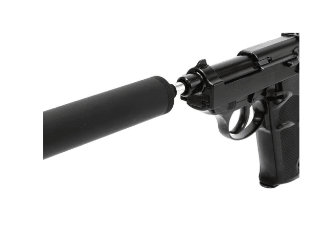 WE P38 Compact Gas Blow Back Pistol With Supressor - All Airsoft Gas Pistols - view 4