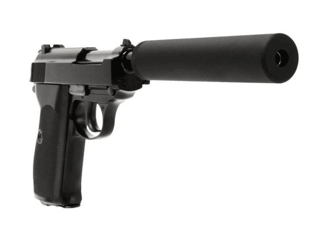 WE P38 Compact Gas Blow Back Pistol With Supressor - All Airsoft Gas Pistols - view 2