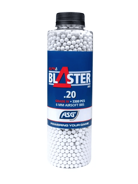 Alpha Blaster BBs, 0.20g, 3300 pcs, bottle - Airsoft BB Ammo .20g to .25g