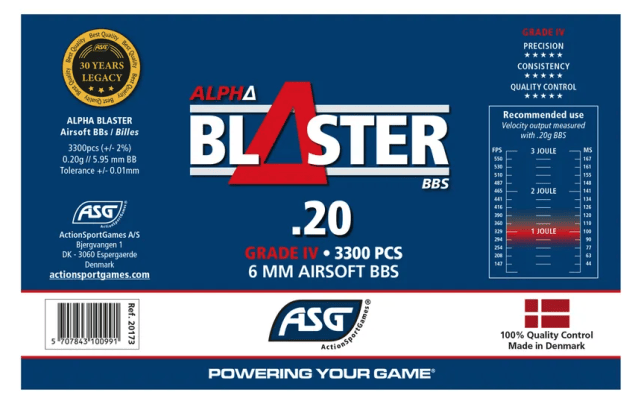 Alpha Blaster BBs, 0.20g, 3300 pcs, bottle - Airsoft BB Ammo .20g to .25g - view 3
