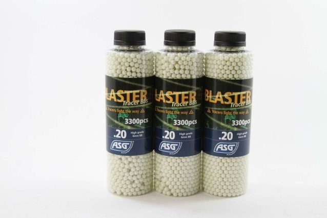 ASG Blaster .20g Tracer pack of 3 bundle - Airsoft BB Ammo .20g to .25g