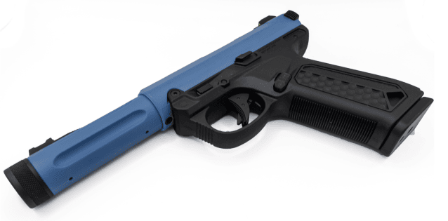 Action Army AAP-01 GBB Full/Semi Auto Pistol - Blue - Airsoft G Series / EU Series - view 3