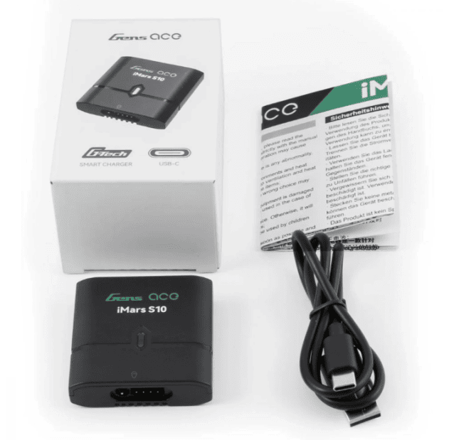 Gens ace iMars S10 G-Tech Portable Airsoft 2S-3S Lipo Charger (USB-C - GEAS10-EB) - Airsoft Battery Chargers - view 2