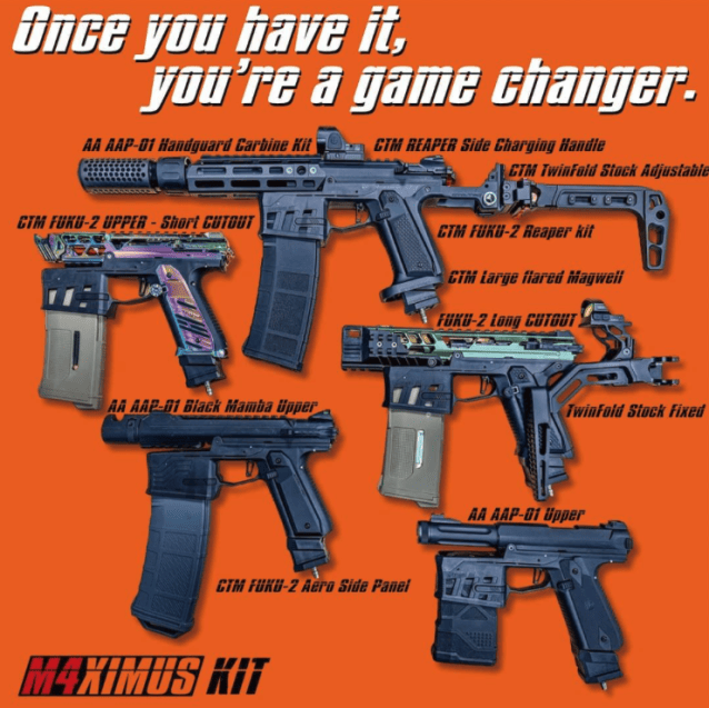 CTM AAP-01 M4XIMUS HPA Kit - Pink Maximus - Airsoft Pistol Slides - view 3
