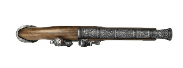 HFC Pirate Flintlock Gas Pistol (18th Century - HG-502GN - Silver) - All Airsoft Gas Pistols - view 2