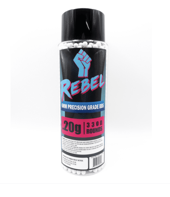 Rebel Precision 6mm Airsoft BBs 3300ct Bottle - 0.2g - Airsoft BB Ammo .20g to .25g