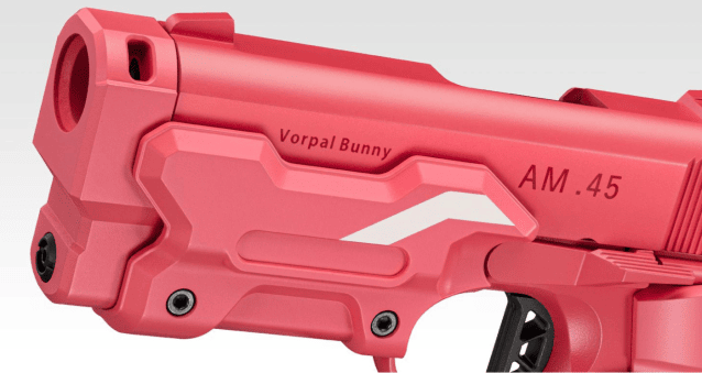 Tokyo Marui AM .45 GBB Pistol, Ren Version "Vorpal Bunny" (Pink) - All Airsoft Gas Pistols - view 2