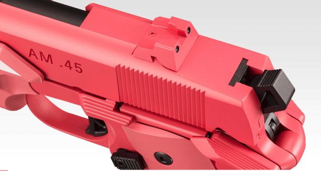 Tokyo Marui AM .45 GBB Pistol, Ren Version "Vorpal Bunny" (Pink) - All Airsoft Gas Pistols - view 3