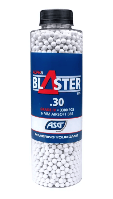 Alpha Blaster BBs, 0.30g, 3300 pcs, bottle - Airsoft BB Ammo .28 and Above