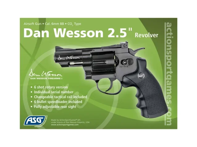 Dan Wesson CO2 BLACK 2.5" Revolver Pistol By ASG - New Airsoft Products - view 2