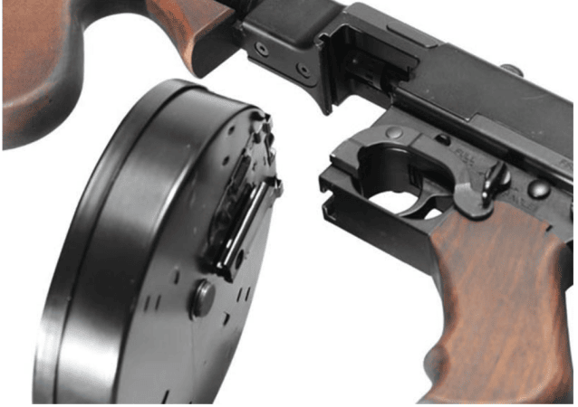 Ares Thompson Chicago AEG EBB (Real Wood - Drum Mag. - SMG-006) - Airsoft Guns Used In Movies / Games - view 5