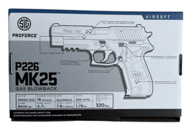 SIG Sauer ProForce P226 MK25 Gas Blowback Pistol (AIR-PF-MK25) - All Airsoft Gas Pistols - view 10