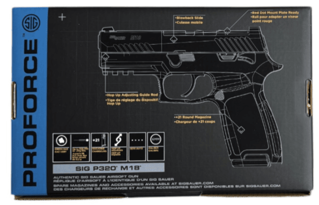SIG Sauer ProForce P320 M18 Gas Blowback Pistol (Black - AIR-PF-M18BGG) - All Airsoft Gas Pistols - view 10