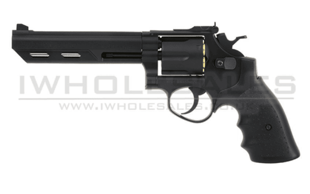 HFC HG-133 6.0" Inch Barrell Gas Revolver (Black) (HFC-HG-133-BK) - Airsoft Revolvers