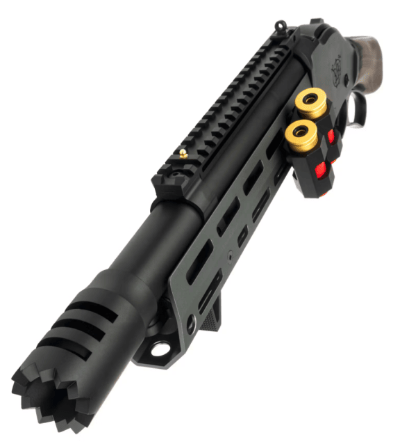 Golden Eagle M1887 Gas Shell Ejecting Lever-Action Shotgun; Space Shorty, Black / Grey - Golden Eagle - view 4