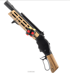 Golden Eagle M1887 Gas Shell Ejecting Lever-Action Shotgun; Space Shorty, Black / Bronze