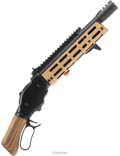 Golden Eagle M1887 Gas Shell Ejecting Lever-Action Shotgun; Space Shorty, Black / Bronze - Golden Eagle - view 2