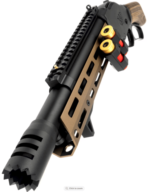 Golden Eagle M1887 Gas Shell Ejecting Lever-Action Shotgun; Space Shorty, Black / Bronze - Golden Eagle - view 4