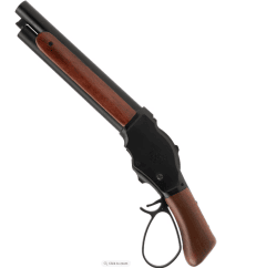 Golden Eagle M1887 Gas Shell Ejecting Lever-Action Shotgun; Sawn-off, Black