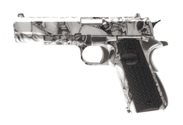 Armorer Works Custom Skull Double Barrel 1911 (AW-MX0100) - Airsoft 1911 Pistols