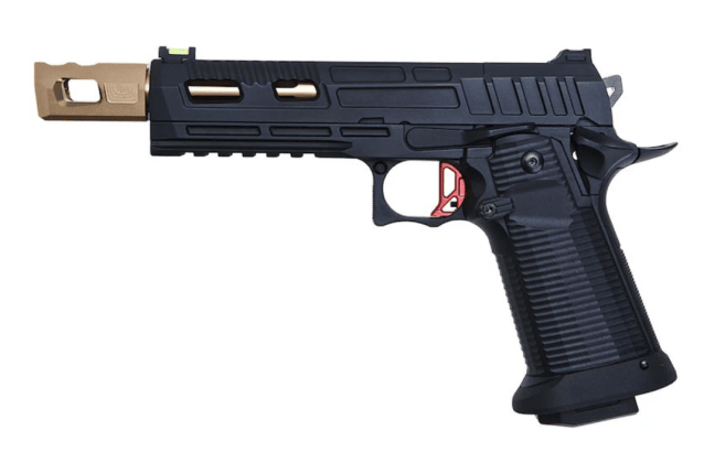 KJWorks KP19 Hi-Capa Optic Ready with Compensator Gas Blowback Pistol - Airsoft Hi Capa Pistols - view 3