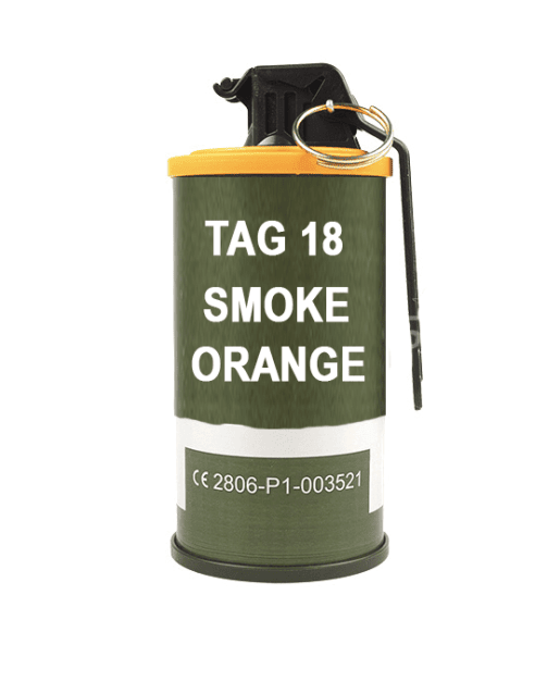 Tag Innovations tag-18 Orange White Screen Hand Grenade (pack of 6) - Airsoft Grenades
