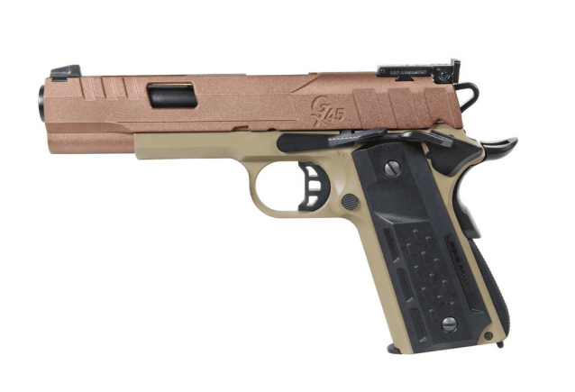 G&G GX45 MKV EU Gas Blow Back Pistol (Tan) - Airsoft G Series / EU Series - view 3