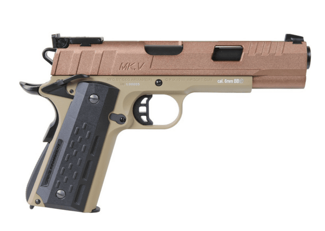 G&G GX45 MKV EU Gas Blow Back Pistol (Tan) - Airsoft G Series / EU Series - view 2