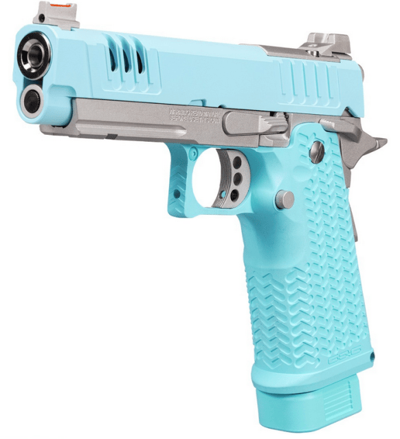 G&G STP 45 Pro Macaron Blue Gas Blow Back Pistol - All Airsoft Gas Pistols - view 2