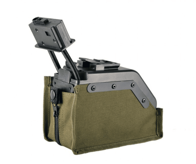 Raven Evolution LMG249 Drum Magazine - Olive - Airsoft Support Gun Magazine - view 2