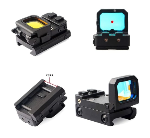 HD301 TACTICAL FLIP-UP RED DOT REFLEX SIGHT WITH 3 MOA DOT – RMR MOUNT & 20MM RAIL COMPATIBLE - Airsoft Sights and Optics - view 2