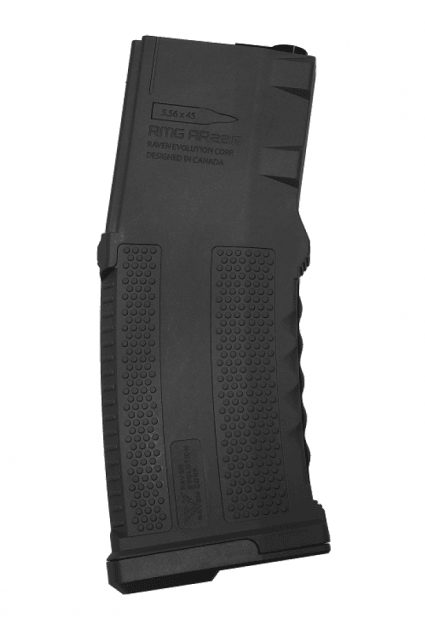 Raven Evolution RMG AR220 extra capacity silent midcap magazine - Black - Airsoft AEG Magazines