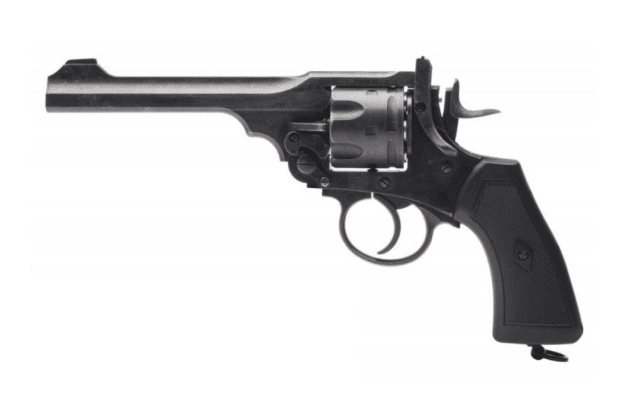 Webley MkVI .455 Service Co2 Revolver (6" Barrel - Black) - Airsoft Revolvers