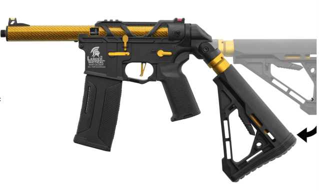 Lancer Tactical x Airtac Gen 3 LT AEG - Gold - All AEG Airsoft Rifles - view 2