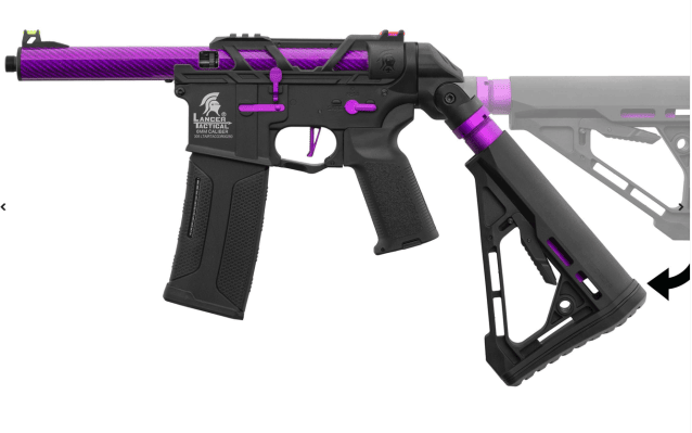 Lancer Tactical x Airtac Gen 3 LT AEG - Purple - All AEG Airsoft Rifles - view 3