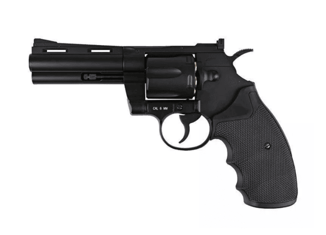 KWC Python .357 4.0" Co2 Revolver (Full Metal - Black - AAKCCD671AZB) - Airsoft Revolvers