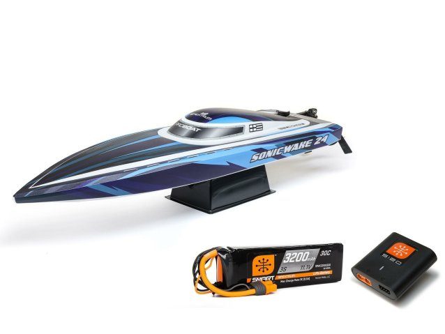 blue Sonicwake 24" Self-Righting Brushless Deep-V RTR - Boats