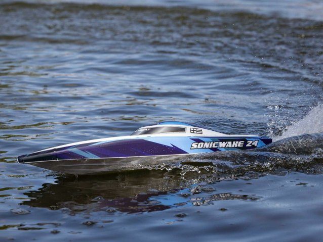 blue Sonicwake 24" Self-Righting Brushless Deep-V RTR - Boats - view 16