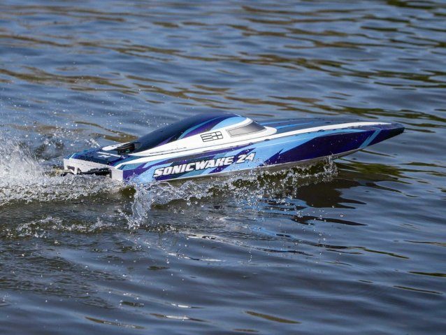 blue Sonicwake 24" Self-Righting Brushless Deep-V RTR - Boats - view 19