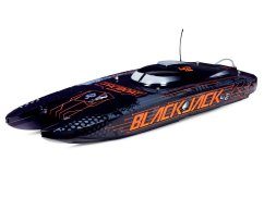 orange and black Blackjack 42" 8S Brushless Catamaran RTR