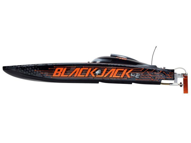 orange and black Blackjack 42" 8S Brushless Catamaran RTR - Boats - view 4