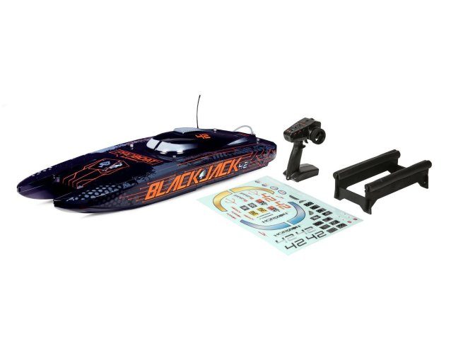 orange and black Blackjack 42" 8S Brushless Catamaran RTR - Boats - view 7