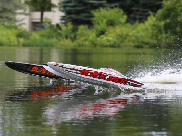 orange and black Blackjack 42" 8S Brushless Catamaran RTR - Boats - view 23