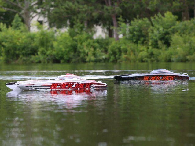 orange and black Blackjack 42" 8S Brushless Catamaran RTR - Boats - view 22